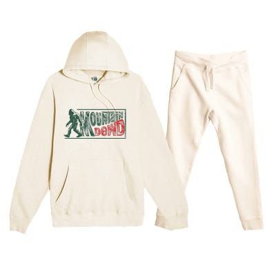 Bigfoot Mountain Dude Hiking Camping Premium Hooded Sweatsuit Set