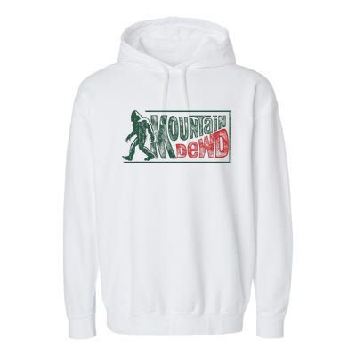 Bigfoot Mountain Dude Hiking Camping Garment-Dyed Fleece Hoodie