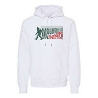 Bigfoot Mountain Dude Hiking Camping Premium Hoodie