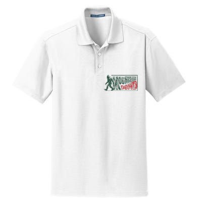 Bigfoot Mountain Dude Hiking Camping Dry Zone Grid Polo