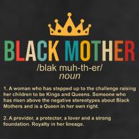 Black Mother Definition Crown 7 Panel Mesh Trucker Snapback Hat