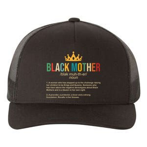 Black Mother Definition Crown Yupoong Adult 5-Panel Trucker Hat