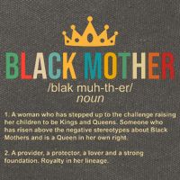 Black Mother Definition Crown Cotton Canvas Backpack