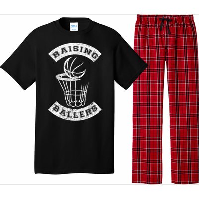 Basketball Mom Dad Mother Father Parenting Gift Raising Ballers Gift Pajama Set