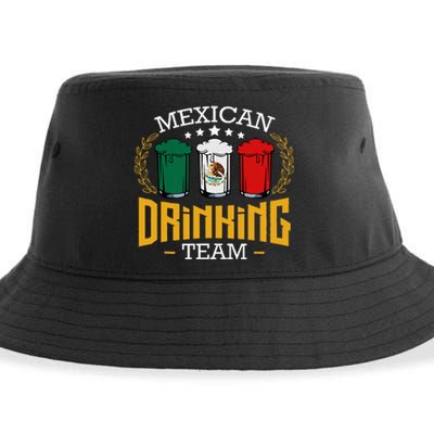 Beer Mexican Drinking Team Mexico Flag Funny Beer Pub Party Sustainable Bucket Hat