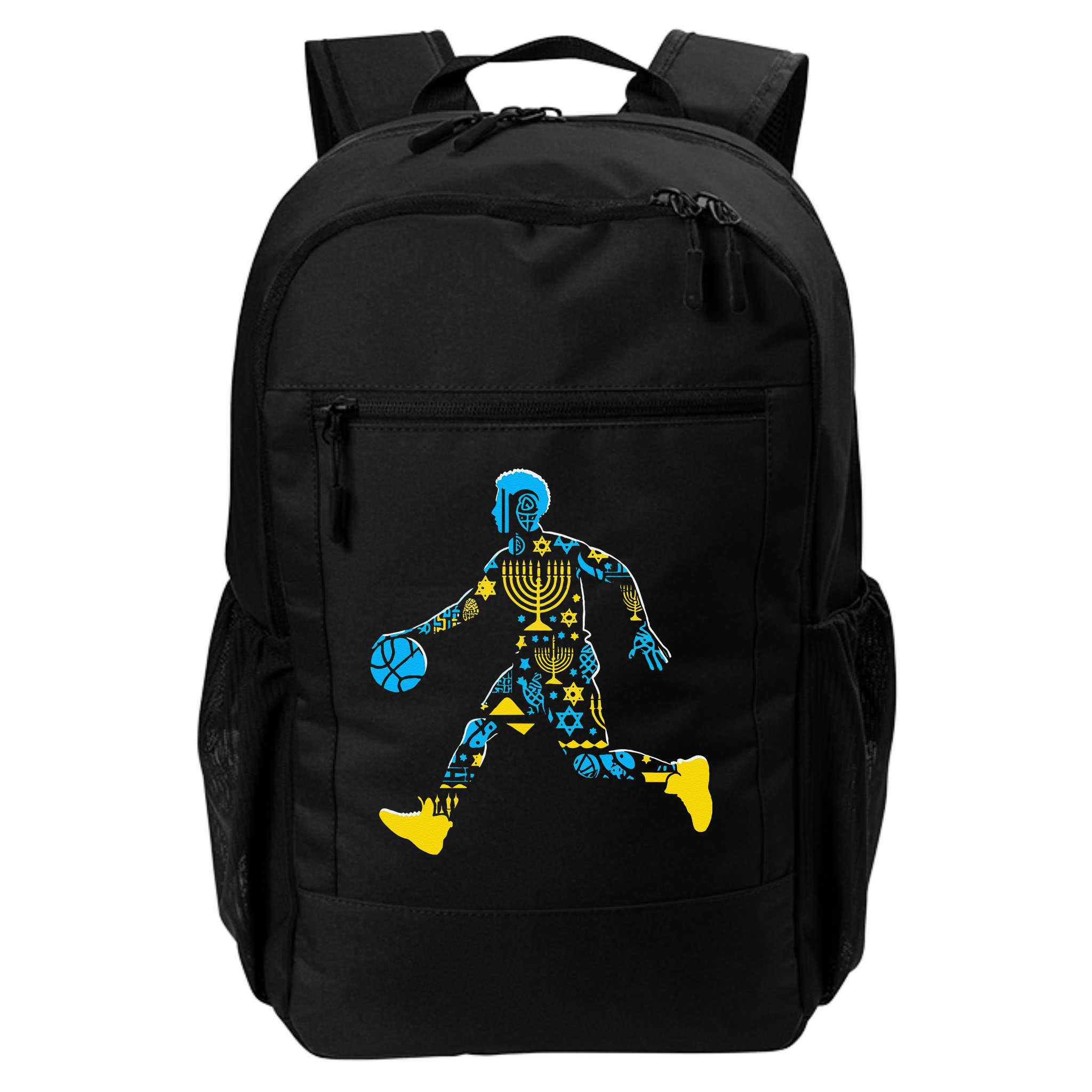 Basketball Menorah Dreidel Jewish Hanukkah Backpack