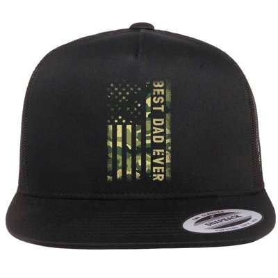 Best Military Dad Ever American Flag Fathers Day Flatbill Hat