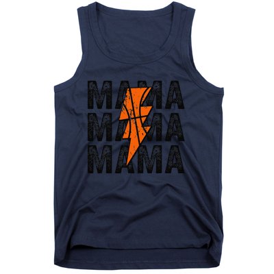 Basketball Mama Distressed Lightning Bolt Mom Tank Top