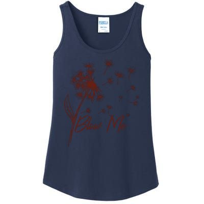 Blow Me Dandelion Funny Ladies Essential Tank