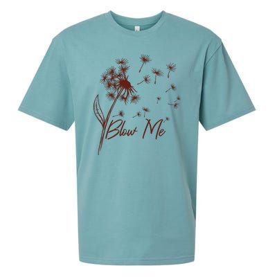 Blow Me Dandelion Funny Sueded Cloud Jersey T-Shirt