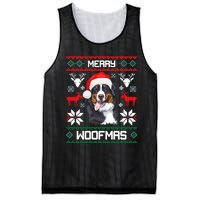 Bernese Mountain Dog Gift For Merry Christmas Woofmas Berner Mesh Reversible Basketball Jersey Tank