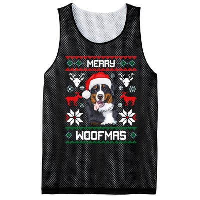 Bernese Mountain Dog Gift For Merry Christmas Woofmas Berner Mesh Reversible Basketball Jersey Tank