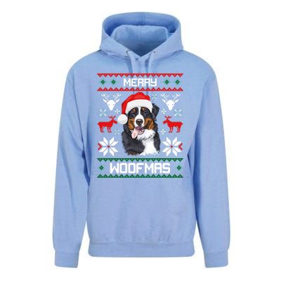 Bernese Mountain Dog Gift For Merry Christmas Woofmas Berner Unisex Surf Hoodie