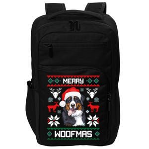 Bernese Mountain Dog Gift For Merry Christmas Woofmas Berner Impact Tech Backpack