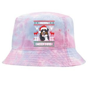 Bernese Mountain Dog Gift For Merry Christmas Woofmas Berner Tie-Dyed Bucket Hat