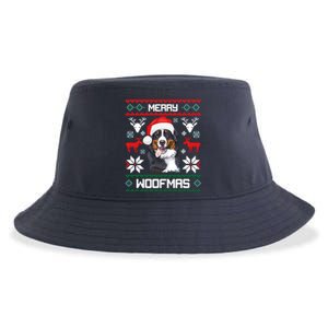 Bernese Mountain Dog Gift For Merry Christmas Woofmas Berner Sustainable Bucket Hat