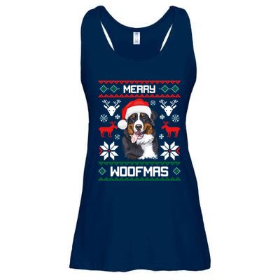 Bernese Mountain Dog Gift For Merry Christmas Woofmas Berner Ladies Essential Flowy Tank