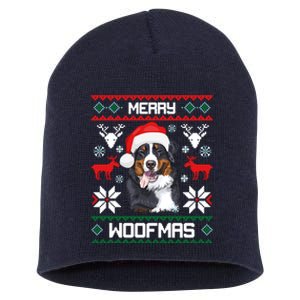 Bernese Mountain Dog Gift For Merry Christmas Woofmas Berner Short Acrylic Beanie