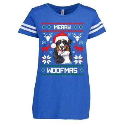 Bernese Mountain Dog Gift For Merry Christmas Woofmas Berner Enza Ladies Jersey Football T-Shirt