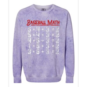 Baseball Math Double Play Kids Colorblast Crewneck Sweatshirt