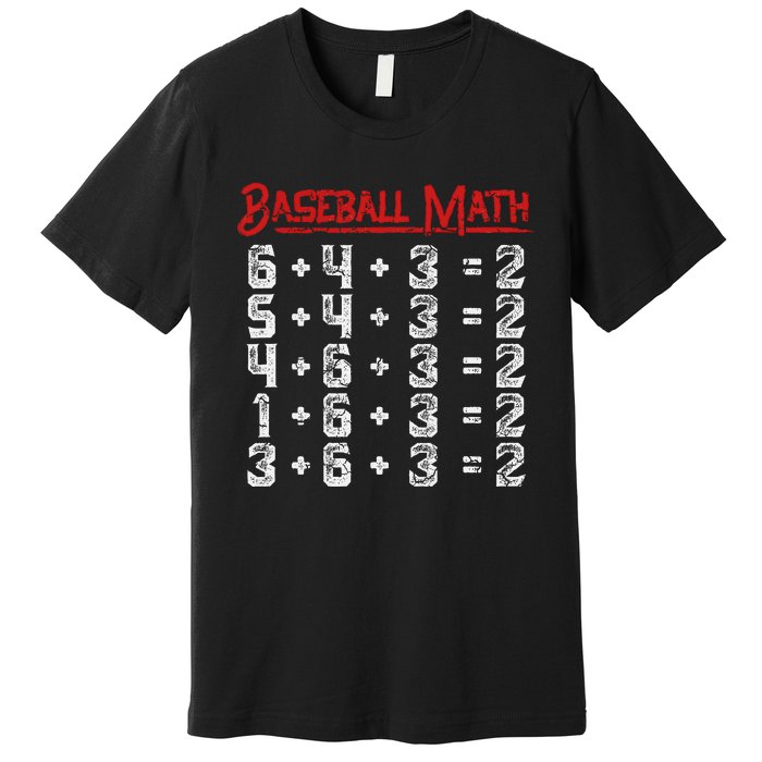 Baseball Math Double Play Kids Premium T-Shirt