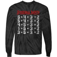 Baseball Math Double Play Kids Tie-Dye Long Sleeve Shirt