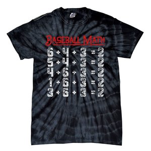 Baseball Math Double Play Kids Tie-Dye T-Shirt