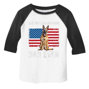 Belgian Malinois Dad American Flag Belgian Shepherd Dog Dad Toddler Fine Jersey T-Shirt