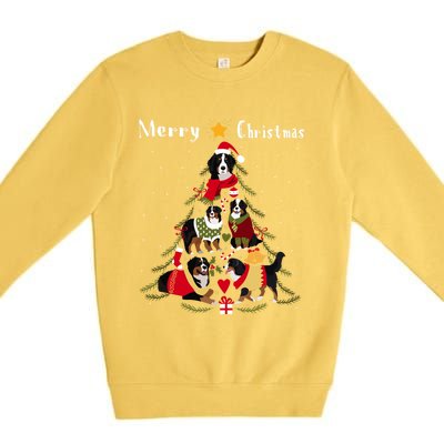 Bernese Mountain Dog Christmas Tree Xmas Gift Premium Crewneck Sweatshirt