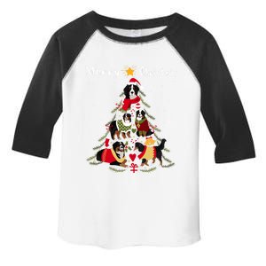 Bernese Mountain Dog Christmas Tree Xmas Gift Toddler Fine Jersey T-Shirt