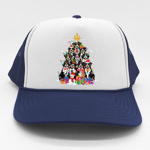 Bernese Mountain Dog Tree Christmas Funny Xmas Pet Dog Lover Great Gift Trucker Hat