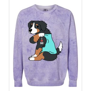 Bernese Mountain Dog I Love Dad Funny Dog Colorblast Crewneck Sweatshirt