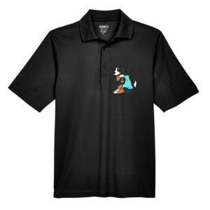 Bernese Mountain Dog I Love Dad Funny Dog Men's Origin Performance Pique Polo