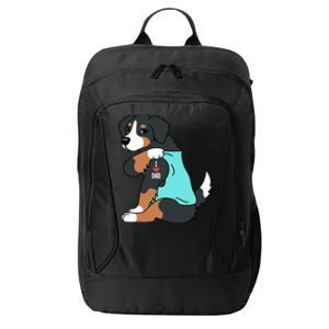 Bernese Mountain Dog I Love Dad Funny Dog City Backpack