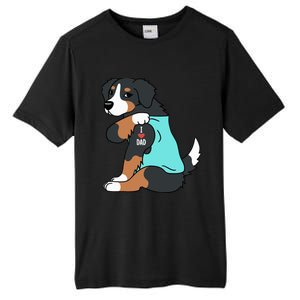 Bernese Mountain Dog I Love Dad Funny Dog Tall Fusion ChromaSoft Performance T-Shirt