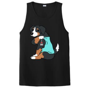 Bernese Mountain Dog I Love Dad Funny Dog PosiCharge Competitor Tank