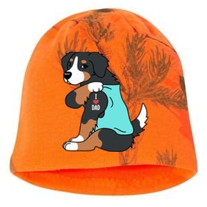 Bernese Mountain Dog I Love Dad Funny Dog Kati - Camo Knit Beanie