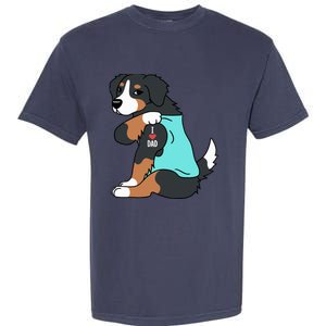 Bernese Mountain Dog I Love Dad Funny Dog Garment-Dyed Heavyweight T-Shirt