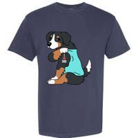 Bernese Mountain Dog I Love Dad Funny Dog Garment-Dyed Heavyweight T-Shirt