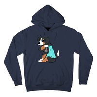 Bernese Mountain Dog I Love Dad Funny Dog Hoodie