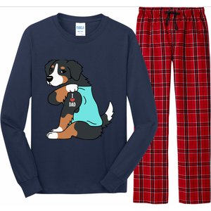 Bernese Mountain Dog I Love Dad Funny Dog Long Sleeve Pajama Set