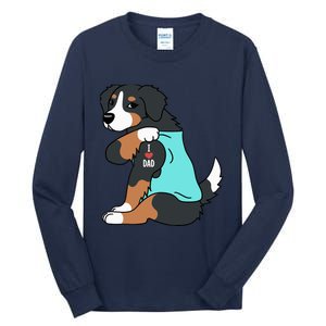 Bernese Mountain Dog I Love Dad Funny Dog Tall Long Sleeve T-Shirt