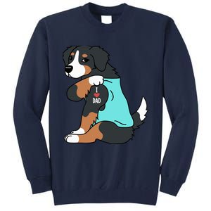 Bernese Mountain Dog I Love Dad Funny Dog Tall Sweatshirt