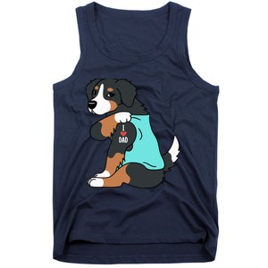 Bernese Mountain Dog I Love Dad Funny Dog Tank Top