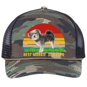 Best Morkie Dad Ever Dog For Papa Gift Retro Rope Trucker Hat Cap