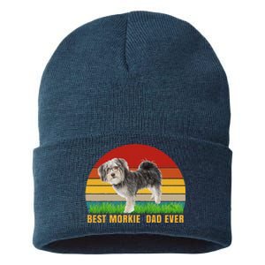 Best Morkie Dad Ever Dog For Papa Gift Sustainable Knit Beanie