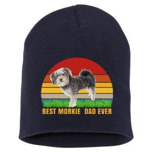 Best Morkie Dad Ever Dog For Papa Gift Short Acrylic Beanie