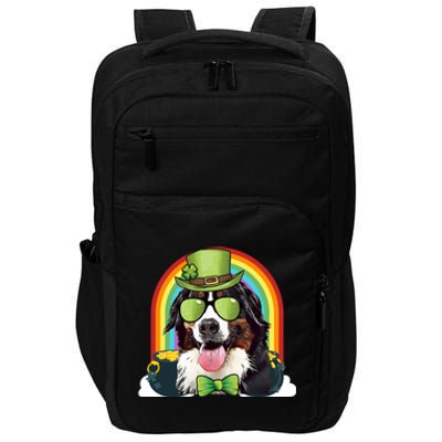 Bernese Mountain Dog Leprechaun Funny St Patricks Day Gift Impact Tech Backpack