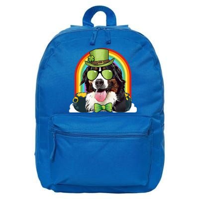 Bernese Mountain Dog Leprechaun Funny St Patricks Day Gift 16 in Basic Backpack