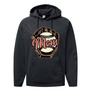 Baseball Mom Design, Wo Baseball Design, Baseball Lover Performance Fleece Hoodie